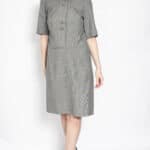 50s Hahnentritt Wollkleid 40 – Bild 4