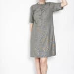 50s Hahnentritt Wollkleid 40 – Bild 5