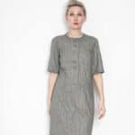 50s Hahnentritt Wollkleid 40 – Bild 7