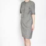 50s Hahnentritt Wollkleid 40 – Bild 8
