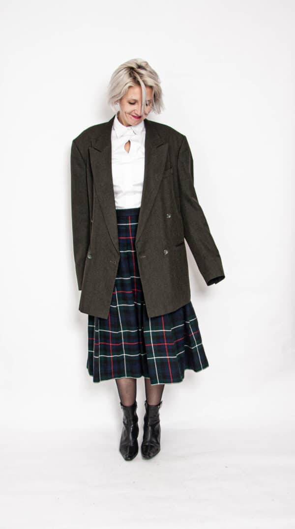 80s Blazer Sakko dunkelgrün oversized – Bild 2