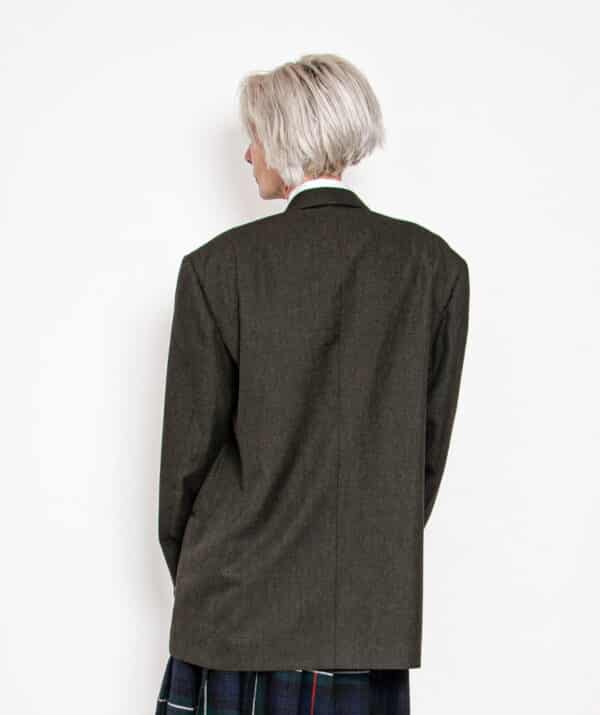 80s Blazer Sakko dunkelgrün oversized – Bild 3