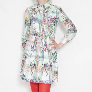 70s Kleid grafisch 36